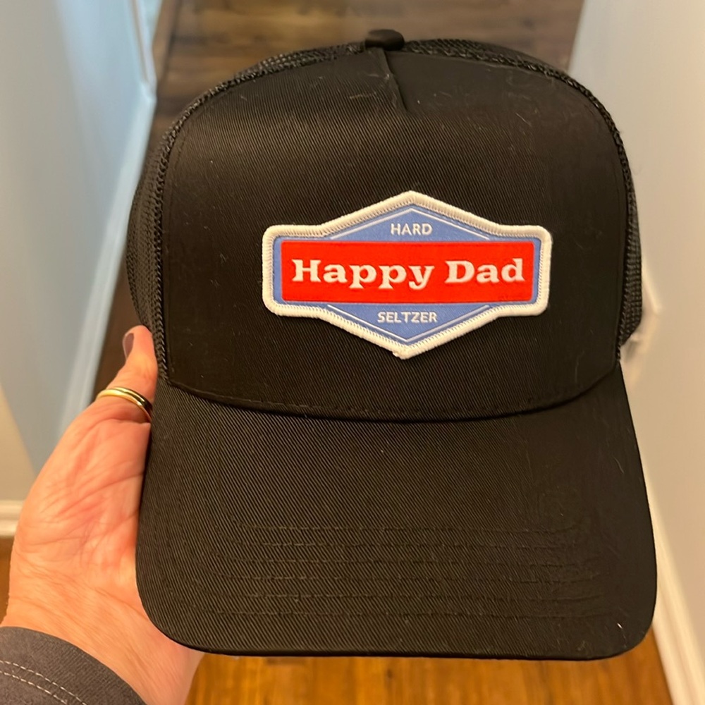 Happy Dad Black black snap back hat